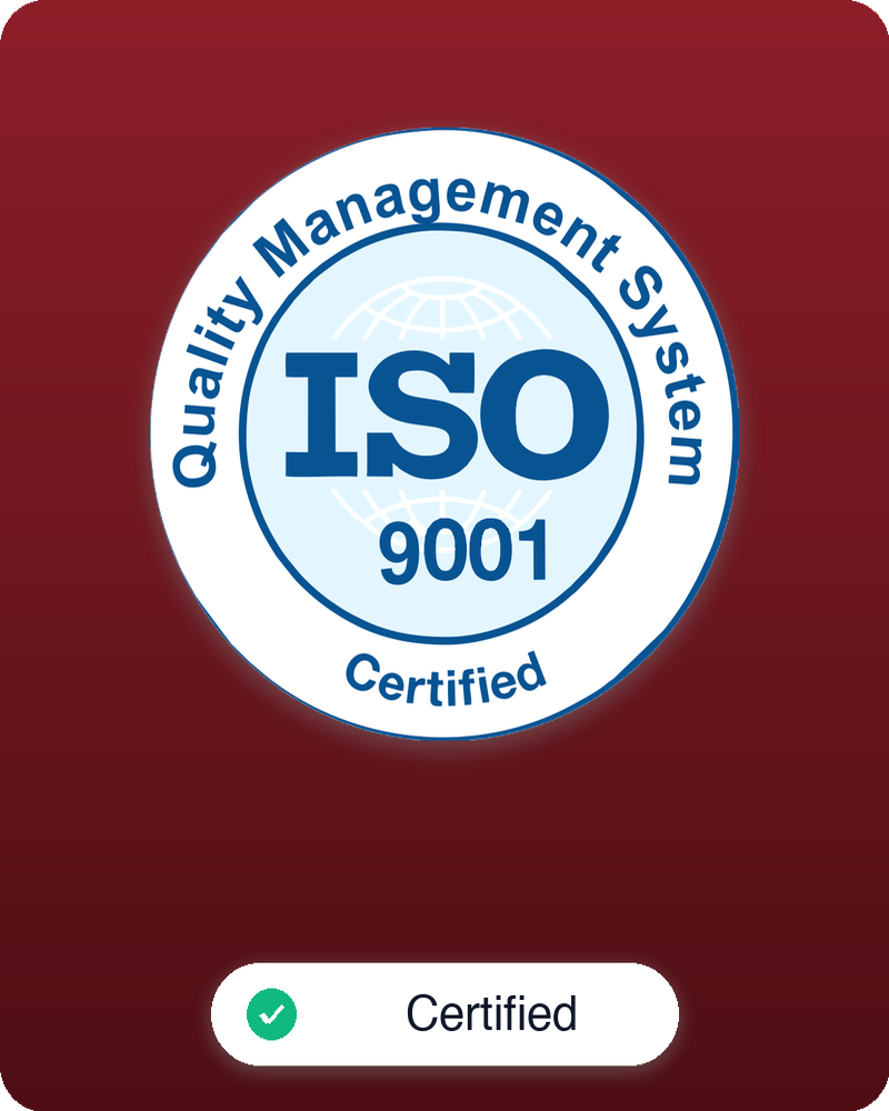 ISO 9001:2015 Quality Management System Certified