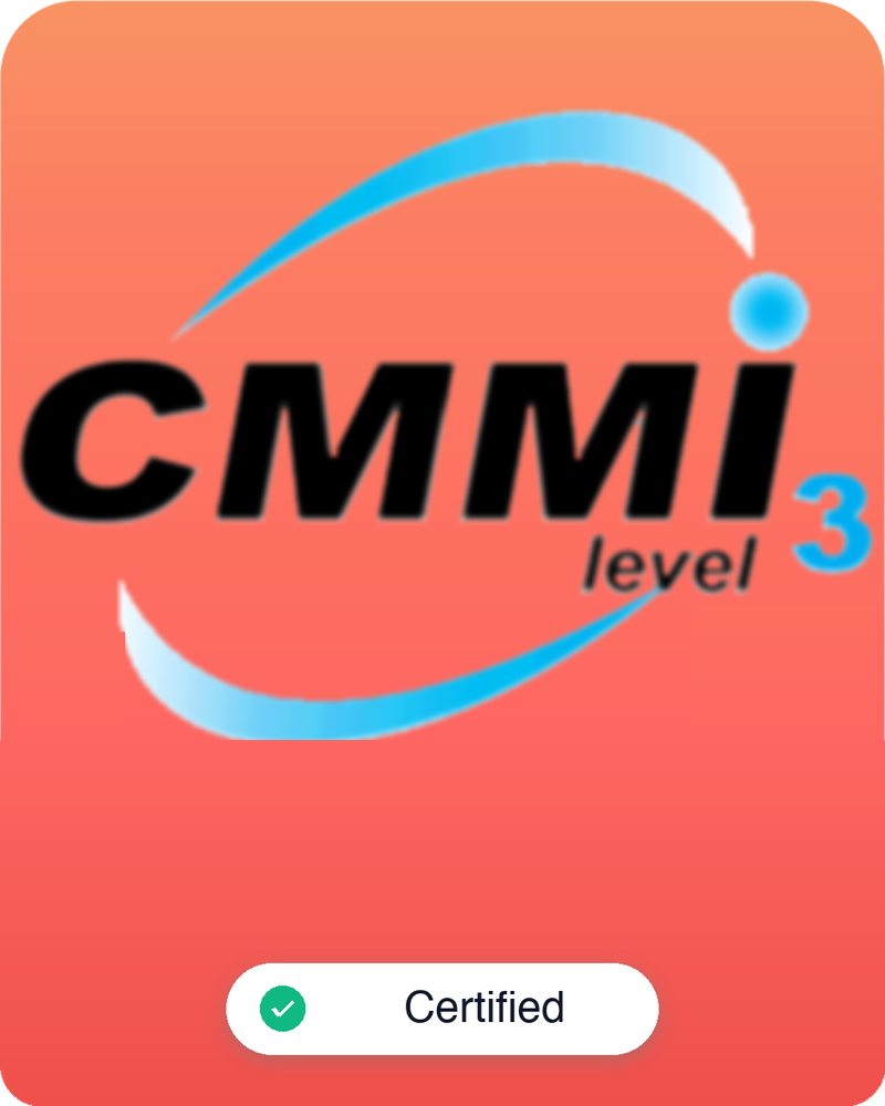 CMMI Level 3 Appraised & Certified